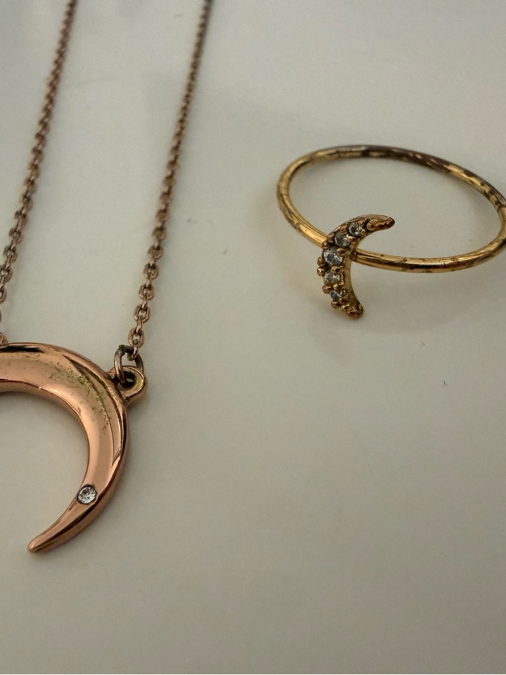 Uncommon James Crescent Moon Pendant Necklace and Ring Set - Picture 4 of 5